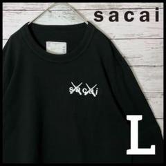 sacai kaws コラボ 長袖 Tシャツ カウズ ロンT 刺繍 KAWS x Sacai Embroidery L/S T-Shirt White