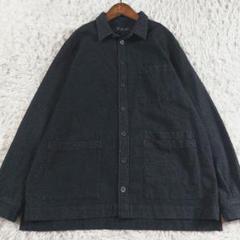 美品 A.F ARTEFACT 木目炭ボタン モード アルチザン長袖シャツ 黒2