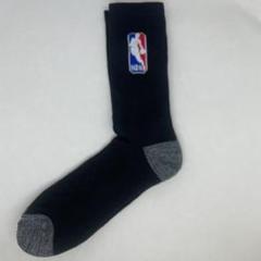 NBA公式ロゴ メンズクルーソックス ブラック×グレーn9986