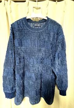 BURBERRY BLUE LABELロングトレーナー BLUE LABEL BURBERRY ロングセーター ホワイト＆グレー - メルカリ
