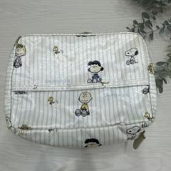 ジェラートピケ　ピーナッツ　スヌーピー ママバッグ　おむつポーチ　セット PEANUTS - 【新品】ジェラートピケ スヌーピー おむつポーチの