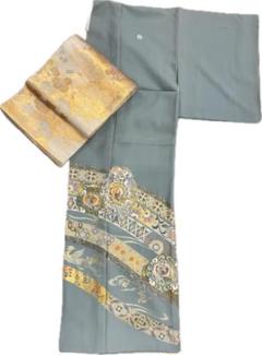 【S1965】着物 訪問着・付下 袷 正絹 五つ紋 浅標 鳳凰 単品販売♪ S1965】着物 訪問着・付下 袷 正絹 五つ紋 浅標 鳳凰 単品販売