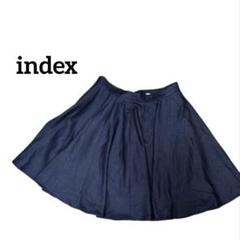 index (インデックス) フレアミニスカート ネイビー L