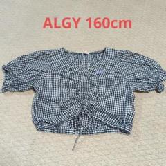 ALGY ギンガムチェック柄ショート丈シャツ