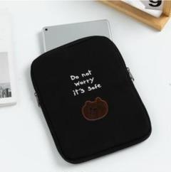 ブラック 可愛い 小学生 タブレットケース 傷防止 11インチ くま 裏ボア