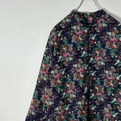 ヴィンテージ ビンテージ 花柄 ノーカラー ジャケット ネイビー 2025年最新】VINTAGE レディース ノーカラージャケットの人気