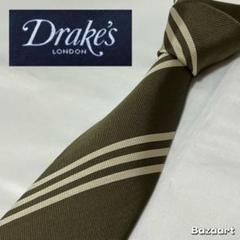 Drake's／ドレイクス／ビッグドット／ジャガードタイ／ベージュゴールド DRAKE'S DRAKE'S（ドレイクス）英国製ネクタイ 日本販売店