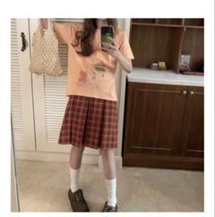 チェックプリーツスカート