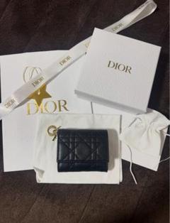 限定値下げ】Dior ロータスウォレット 三つ折り財布 ブラック