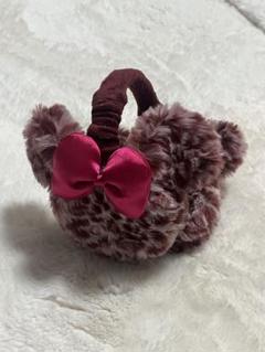 ディズニー ミニー イヤーマフ 耳あて ヒョウ柄 ピンク