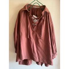 rose bud ローズバッド レースアップ スキッパーシャツ シャツ ブラウンのサムネイル