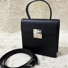 【美品】ジバンシー ハンドバッグ 4G ロゴ金具 ショルダーバッグ 2way 黒