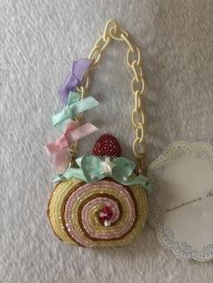 ANNE and ENNA 作家様 ロールケーキ バッグチャーム ハンドメイド