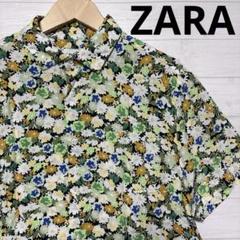 ZARA ザラ レギュラーカラーシャツ 花柄 Mサイズ