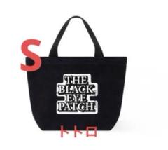 ブラックアイパッチ 取扱注意 刺繍 ロゴ トートバッグ ブラック S 取扱注意ロゴ】ブラックアイパッチ デザイントートバッグ