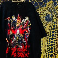 Horror ウォッシュ加工 半袖 Tシャツ 夏 新品 お洒落 XL 2XL