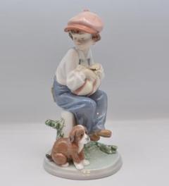 ⭐︎美品⭐︎ リヤドロ　ベストフレンド　仔犬　少女　親友　ポーセリン ⭐︎美品⭐︎ リヤドロ ベストフレンド 仔犬 少女 親友