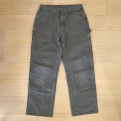 雰囲気系 Carhartt ダブルニー ペインターパンツ ダブルニー グレー USA製 carharttカーハート ダブルニー ダック地 ペインター