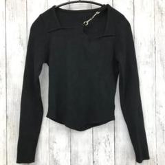 【 me+em select 】カットアウトビットデザインリブニット Fサイズ