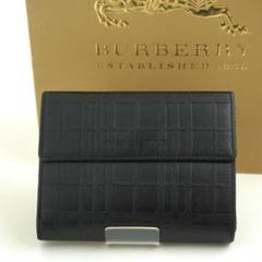 未使用品✨Burberry 財布　がま口　エンボス　ゴールド　箱付き ✨新品未使用✨ BURBERRY ミニ財布 エンボス ノバチェック