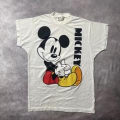 L32 古着90sカナダ製ミッキーTシャツ　シングルステッチ
