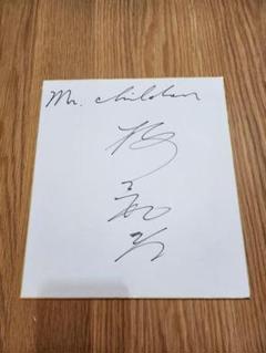 ミスチル　桜井さんサイン　I ❤️ CD shops! 桜井和寿 直筆サイン入り・ステッカー Mr.Children I LOVE CD