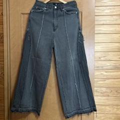 HARE カットオフデザインデニム　グレーS