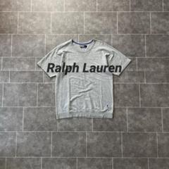 Ralph Lauren 前V スウェット地 S/S ラグラン カットソー LL