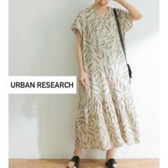 URBAN RESEARCH Leafプリントワンピース　ペチコート付