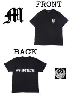 【PHATRNK✙ファットランク】 Old Pロゴ M 黒　半袖