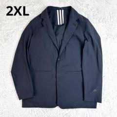 美品 adidas アディダス ナイロン テーラードジャケット 紺 2XL adidas（テーラードジャケット）のフリマアイテム一覧