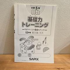 SAPIX 小学5年 基礎力トレーニング 2月号➖1月号　2023年度版 SAPIX サピックス 小学5年 算数 基礎力トレーニング 2〜1月号
