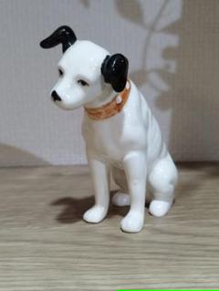 骨董品 犬の陶器置物 白茶 骨董品 犬の陶器置物 白茶