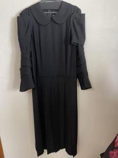 AD2014 14AW archive ニットフリル丸襟ワンピース ドレス 黒
