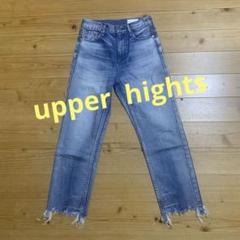 upper nights ライトブルーデニム フリンジ裾