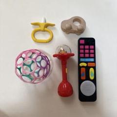 おもちゃセット バナナ型歯固め　ガラガララトル　リモコン　　5点セット