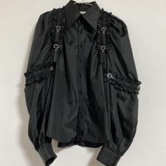 noirkeininomiya サテンリボン付き黒長袖シャツ noirkeininomiya サテンリボン付き黒長袖シャツ