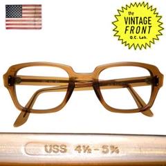 格安USAヴィンテージ眼鏡 50-24肉厚USSミリタリーウェリントン スクエアのサムネイル