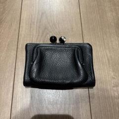 ear黒がま口二つ折り財布