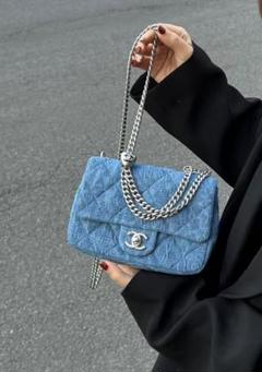 CHANEL デニム キルティング ショルダーバッグ