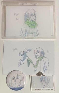 進撃の巨人 リヴァイ アクリルスタンド 缶バッジ　特典 TSUTAYA ミカサ 進撃の巨人 リヴァイ アクリルスタンド 缶バッジ特典 TSUTAYA ミカサ
