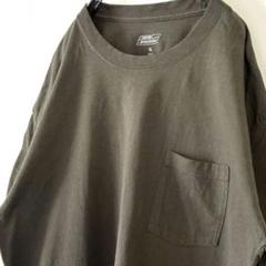 ディッキーズ ロゴ ポケット プレーン Tシャツ XL カーキ 緑グリーン 古着