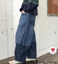 ニコアンド　イージーバレルパンツ グラデーションブラック　L 2025年最新】niko and  デニムカラー：ブラック その他の人気