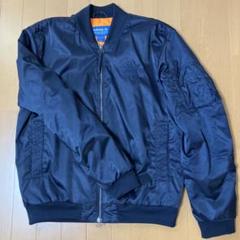 美品 adidas MA1ボンバージャケット L ネイビー 古着