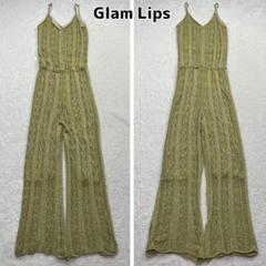 GlamLips　ミックスカラーサマーニットキャミソールリラックスオールインワンのサムネイル