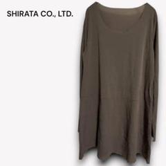 ＊美品✨シラタ【M】とろみシアーカットソー　トップス　カジュアルe128