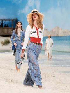 【超目玉枠】 パンツ レースデニム CHANEL』シャネル2019春夏 ジーンズ メルカリ - パンツ
