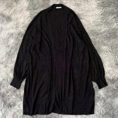 美品✨【a.v.v】 ロングカーディガン 黒 (L) 大きいサイズ イトキン