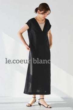 le.coeur blancルクールブラン✨VネックバックベルトワンピースM L