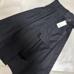 SNIDELインパンロングスカート黒0ショートパンツ